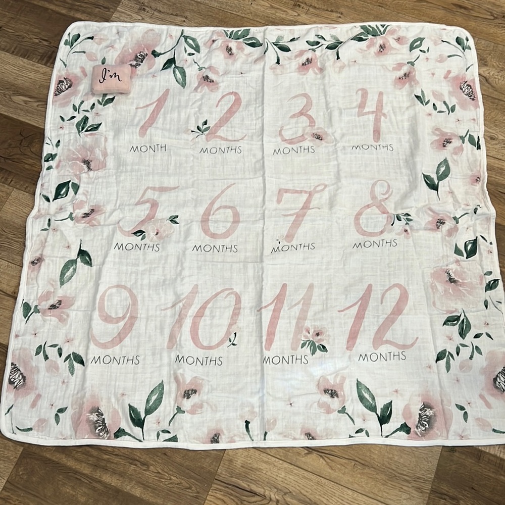 Pottery barn kids Meredith milestone blanket!